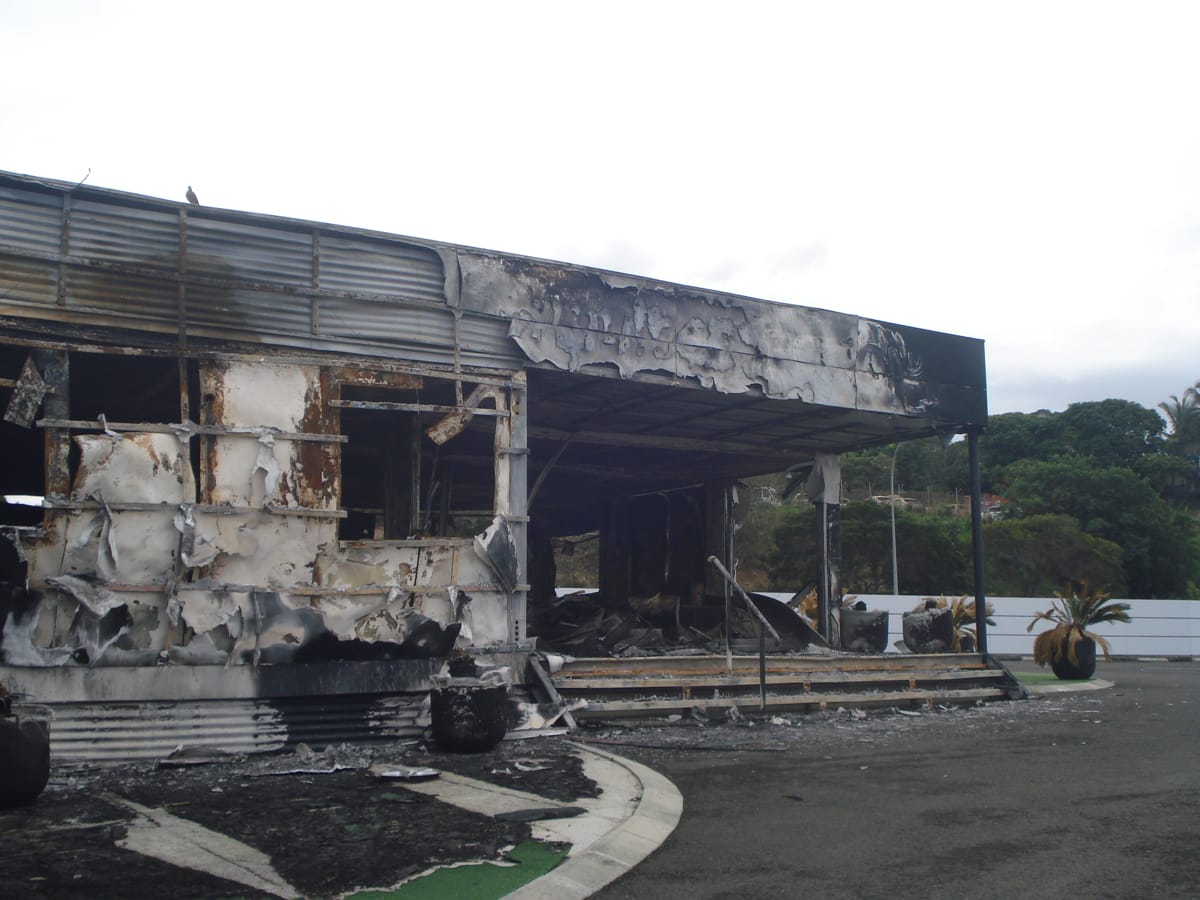 Public buildings destroyed in Noumea (Catherine Wilson)